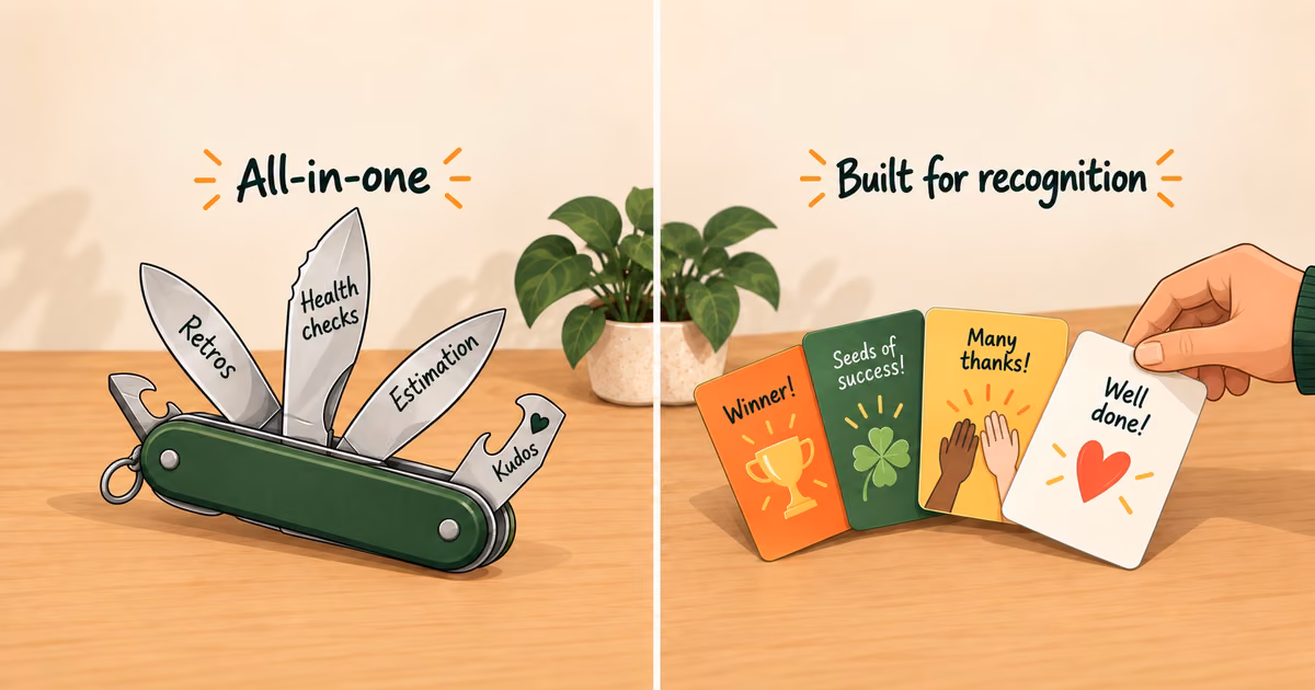 esteam.life vs. TeamRetro: which fits your team's recognition needs?